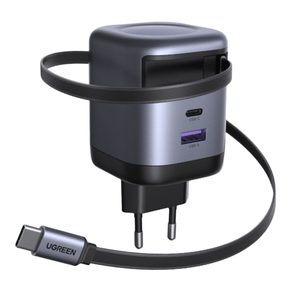 CHARGER (ที่ชาร์จ) UGREEN X605 - 65W NEXODE GaN RETRACTABLE CABLE 75645
