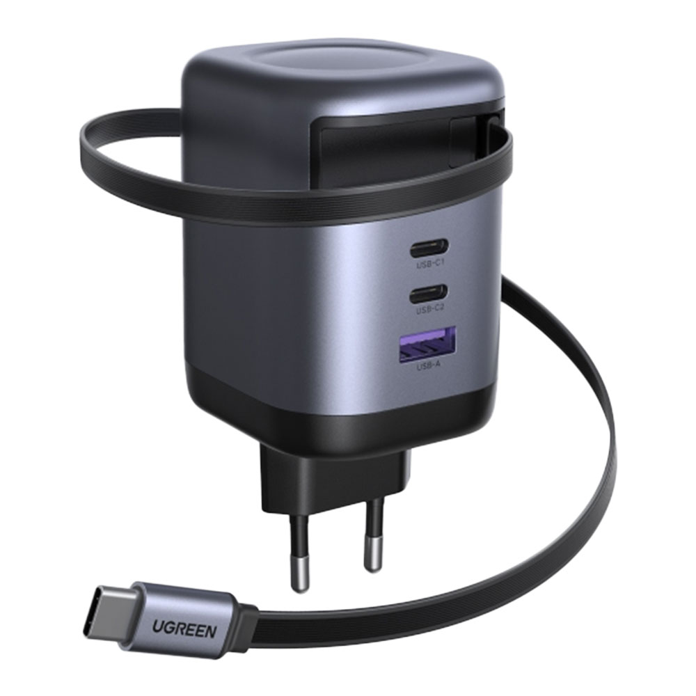 CHARGER (ที่ชาร์จ) UGREEN X606 - 100W NEXODE GaN RETRACTABLE CABLE 75649
