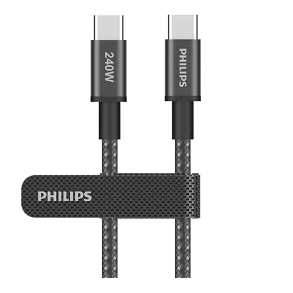CHARGER CABLE (สายชาร์จ) PHILIPS DLC7060C - 240W USB-C TO USB-C CHARGE AND SYNC CABLE 2M