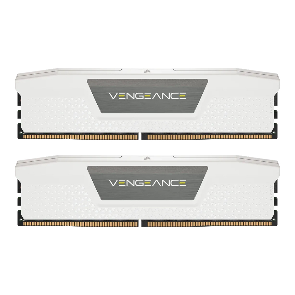 32GB (16GBx2) DDR5 6400MHz RAM (หน่วยความจำ) CORSAIR VENGEANCE DDR5 - AMD EXPO INTEL XMP CL36 WHITE CMK32GX5M2B6400Z36W
