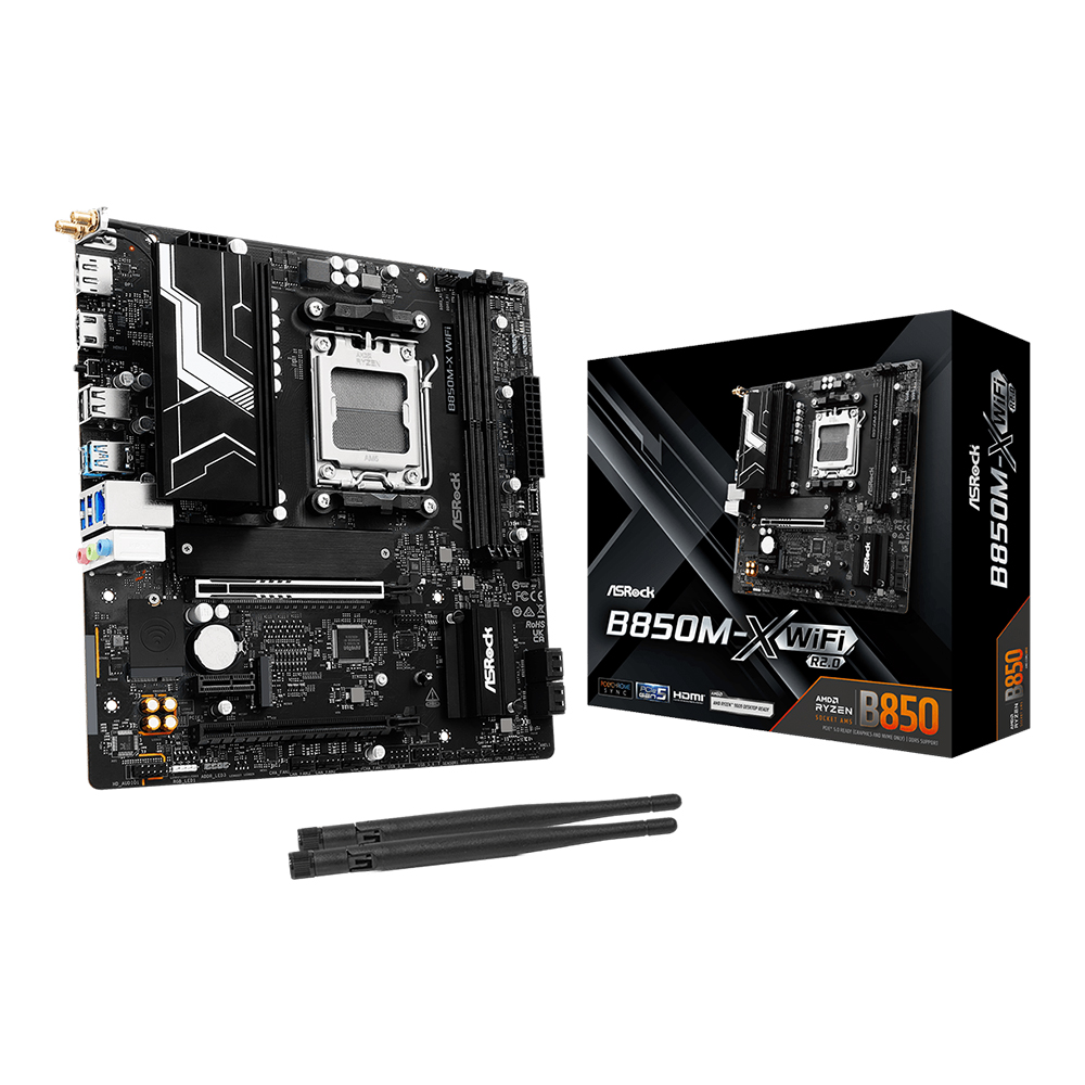 MAINBOARD (เมนบอร์ด) ASROCK B850M-X WIFI R2.0 - AMD SOCKET AM5 DDR5 MICRO-ATX