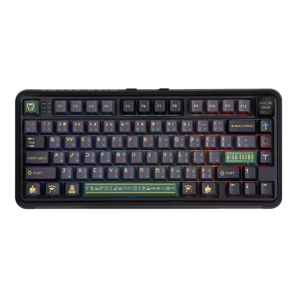 WIRELESS KEYBOARD (คีย์บอร์ดไร้สาย) SARU GIZA NEXUS KX79 - SARU TACTILE SWITCH RGB EN/TH BLACK