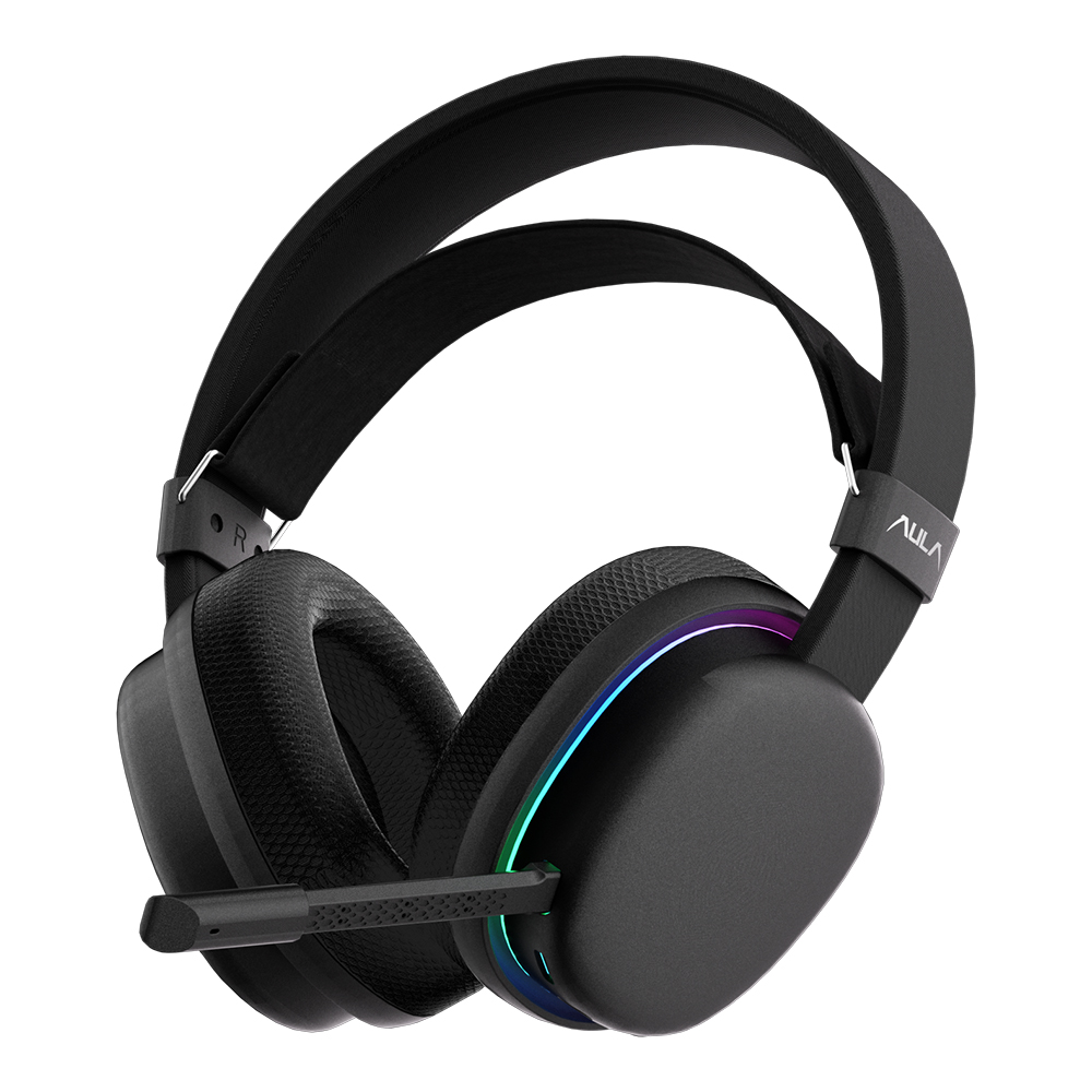 WIRELESS HEADSET (หูฟังไร้สาย) AULA G7 - BLACK