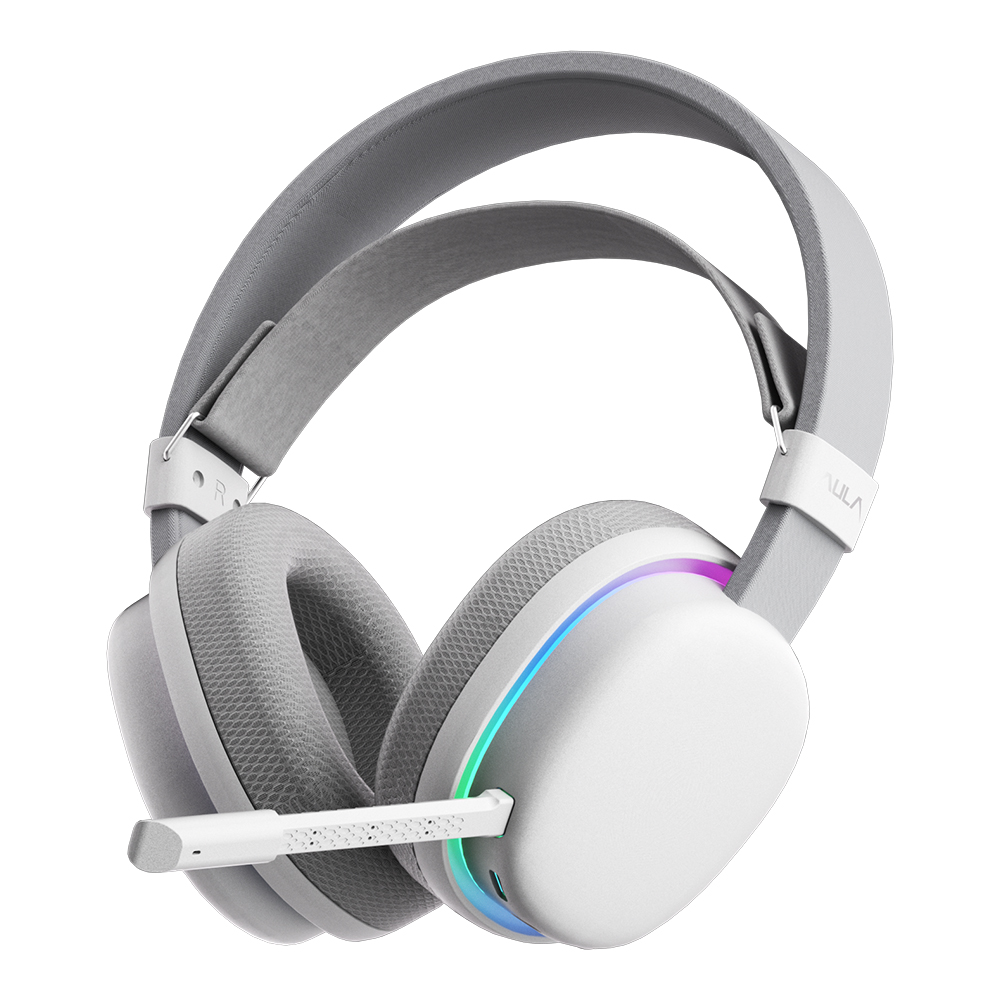 WIRELESS HEADSET (หูฟังไร้สาย) AULA G7 - WHITE