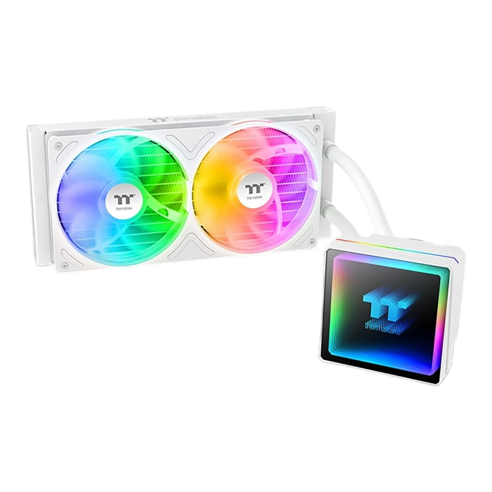 CPU LIQUID COOLER (ระบบระบายความร้อนด้วยน้ำ) THERMALTAKE TH240 V3 ARGB SYNC SNOW EDITION - WHITE