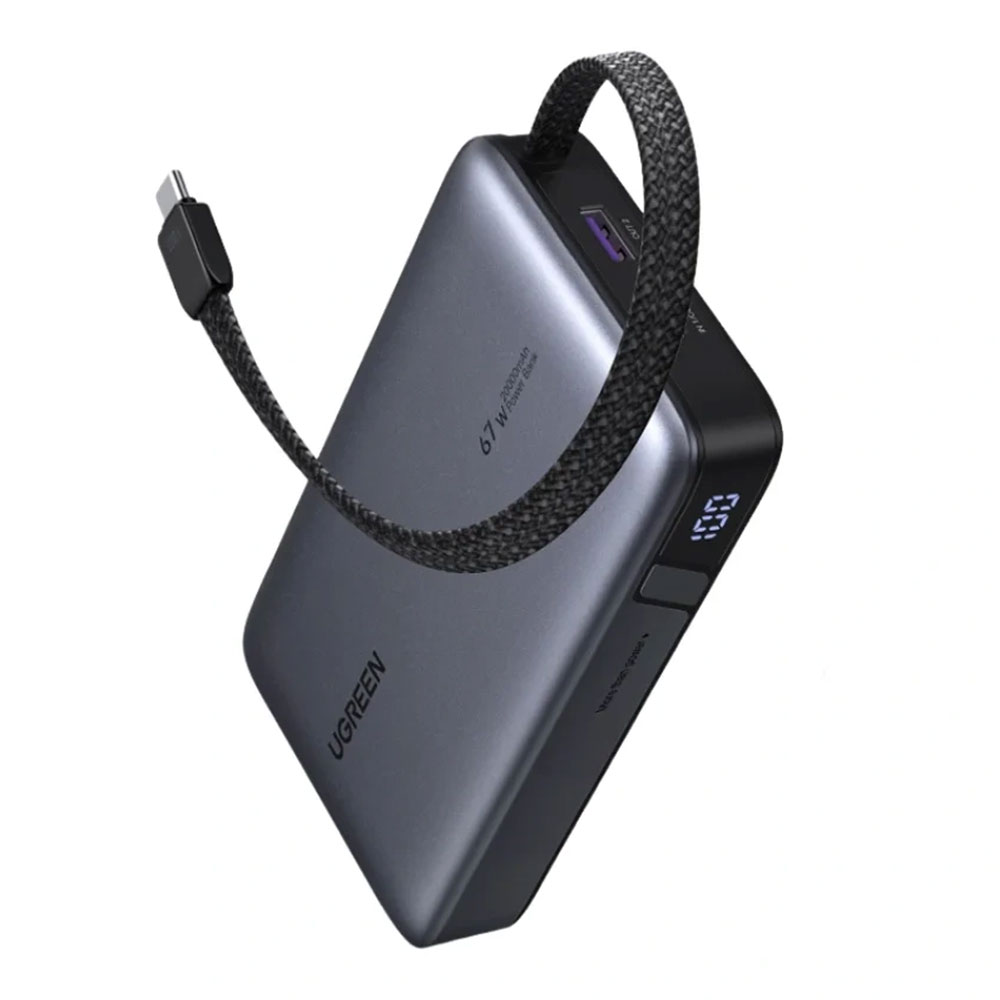 POWER BANK (พาวเวอร์แบงค์) UGREEN PB550 - 20000 mAh 67W BUILT-IN USB-C 85166B