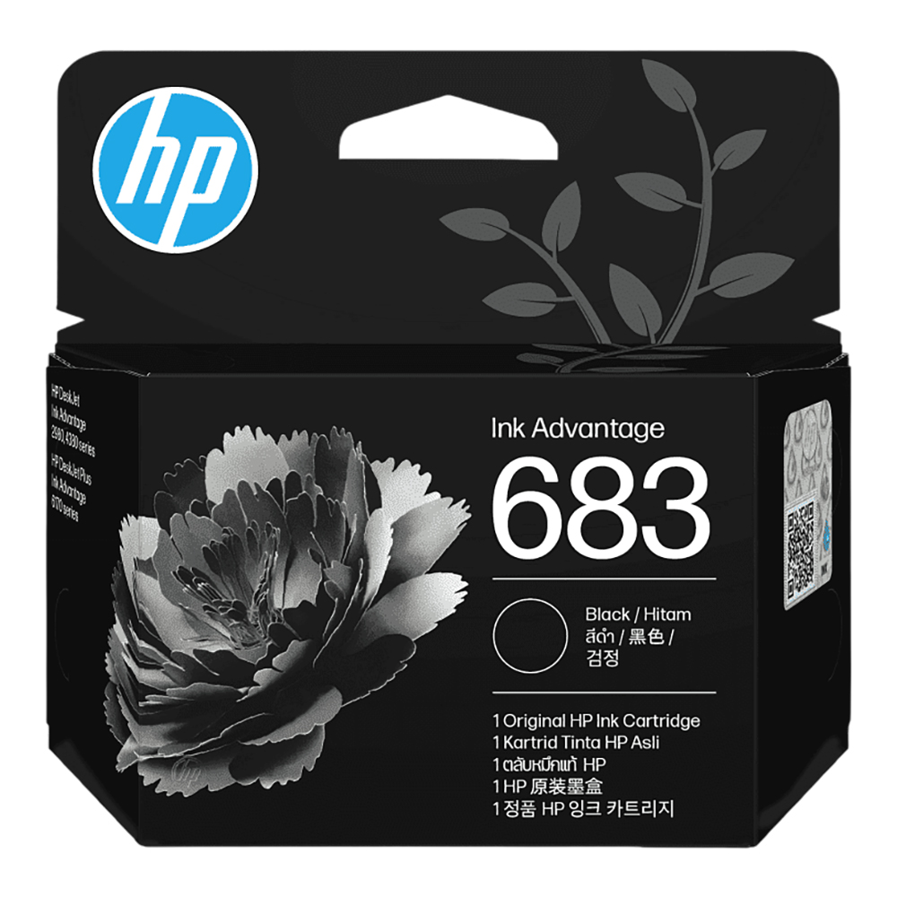 INK (หมึกสำหรับเครื่องพิมพ์) HP 683 BLACK ORIGINAL INK ADVANTAGE CARTRIDGE - 7FP39ZA