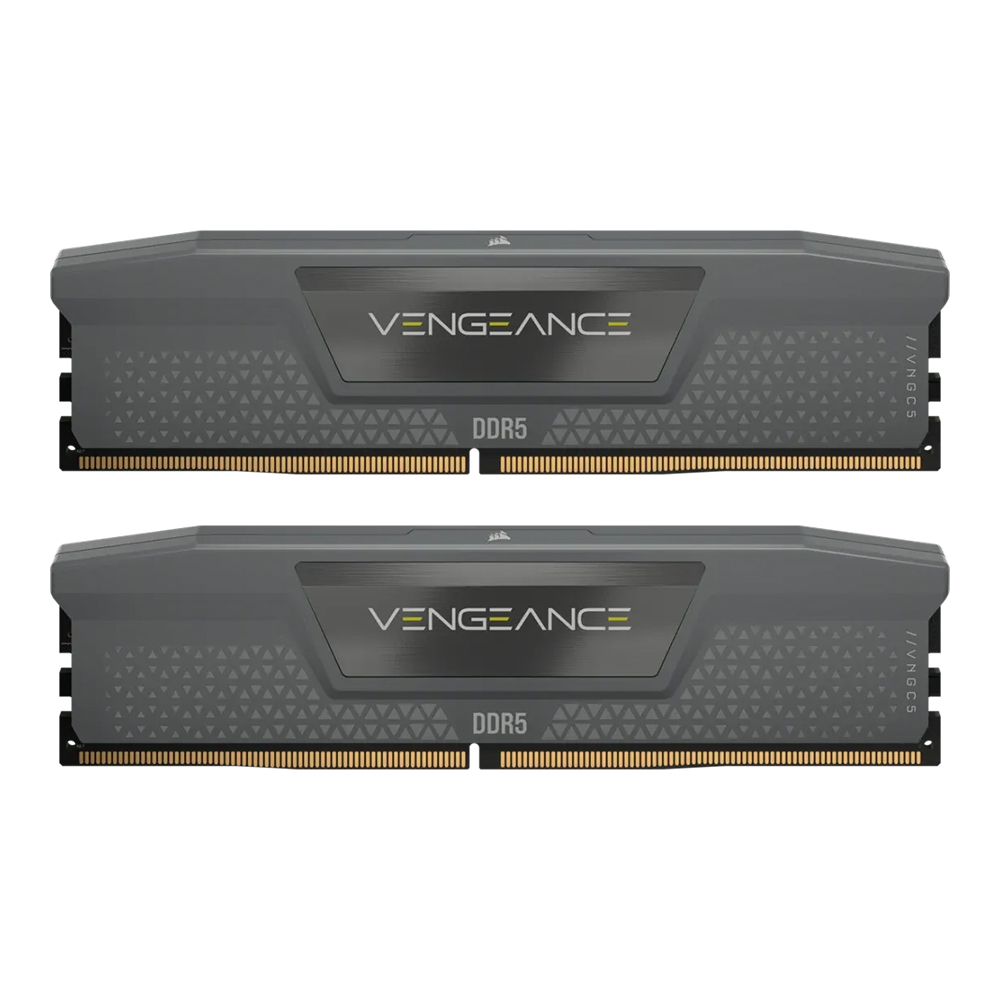 16GB (8GBx2) DDR5 5200MHz RAM (หน่วยความจำ) CORSAIR VENGEANCE DDR5 - AMD EXPO INTEL XMP CL40 GRAY CMK16GX5M2B5200Z40