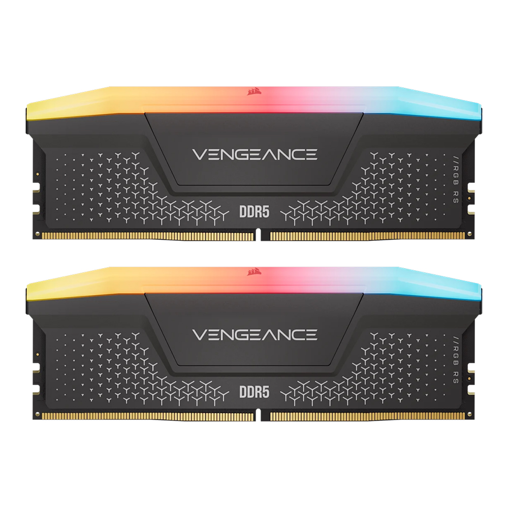 32GB (16GBx2) DDR5 5600MHz RAM (หน่วยความจำ) CORSAIR VENGEANCE RGB RS DDR5 - AMD EXPO INTEL XMP CL40 GREY CMG32GX5M2B5600Z40