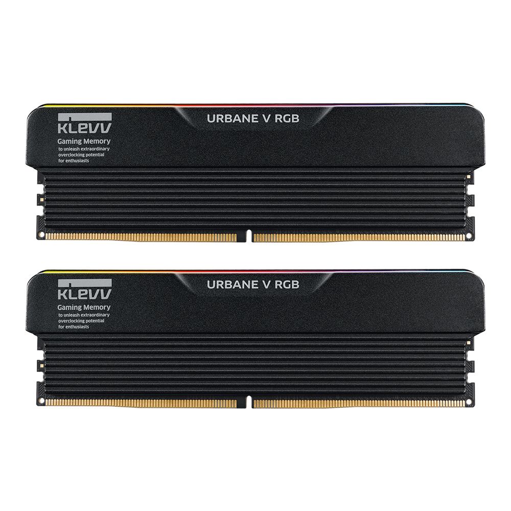 32GB (16GBx2) DDR5 6000MHz RAM (หน่วยความจำ) KLEVV URBANE V RGB - AMD EXPO INTEL XMP CL28 BLACK KD5AGUA80-60B280V