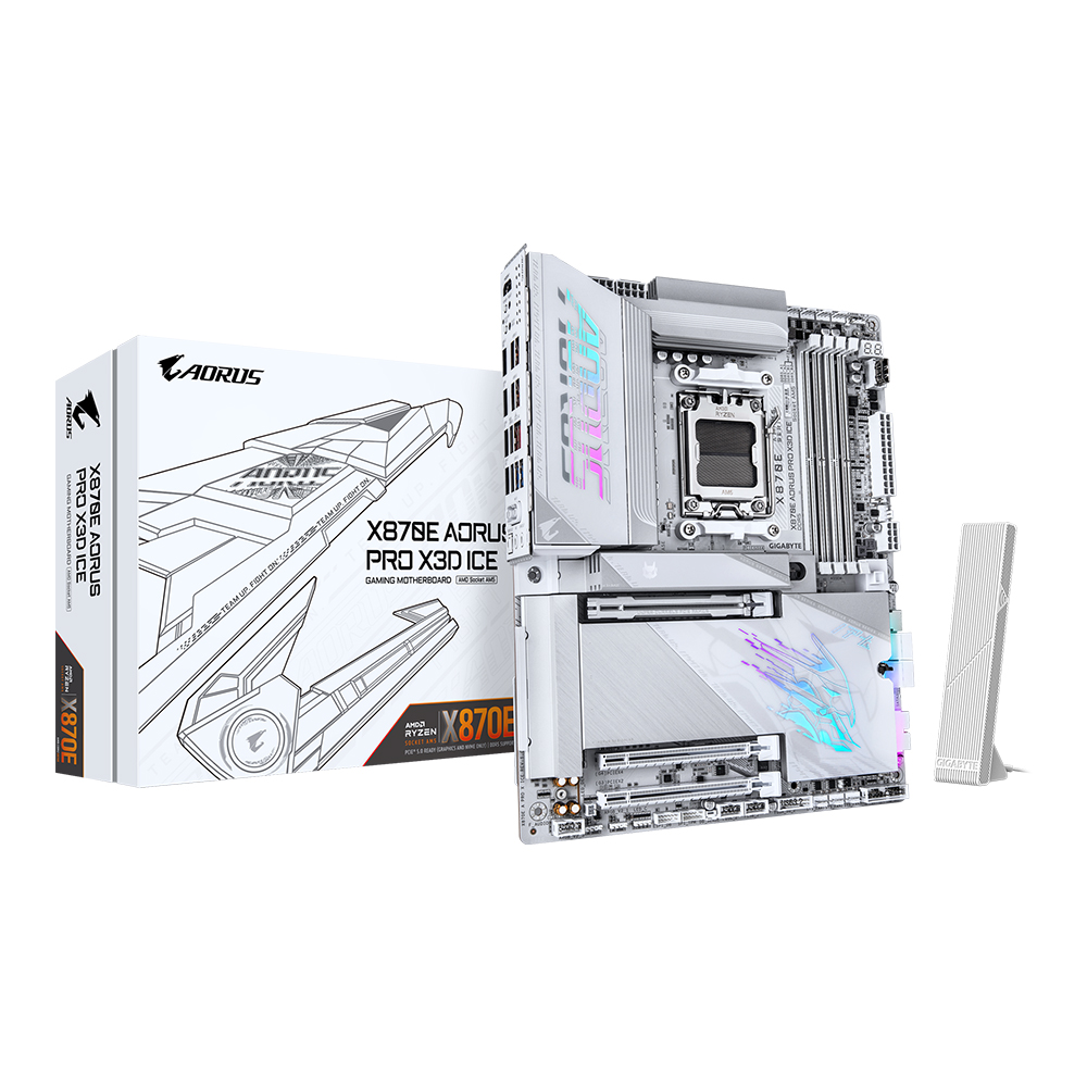 MAINBOARD (เมนบอร์ด) GIGABYTE X870E AORUS PRO X3D ICE - AMD SOCKET AM5 DDR5 ATX