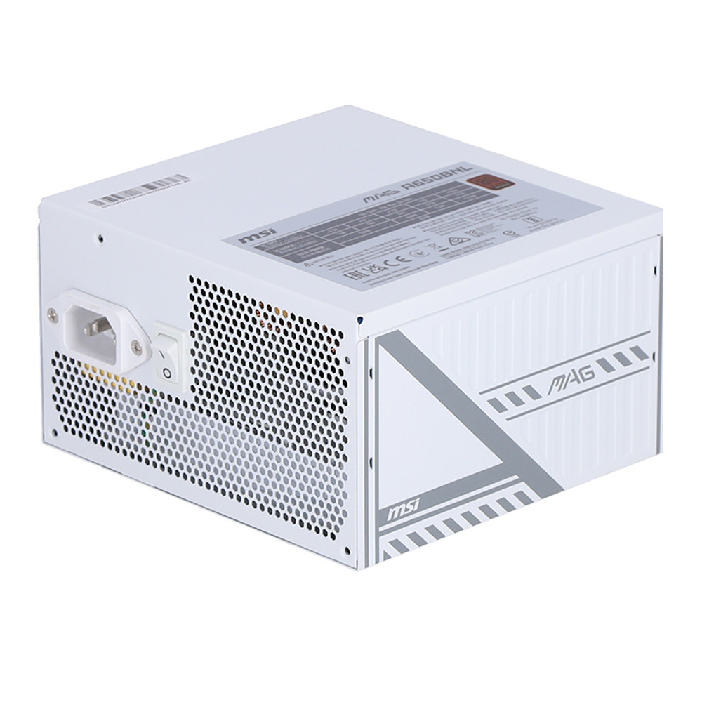 POWER SUPPLY (อุปกรณ์จ่ายไฟ) MSI MAG A650BNL - 650W 80 PLUS BRONZE ATX WHITE