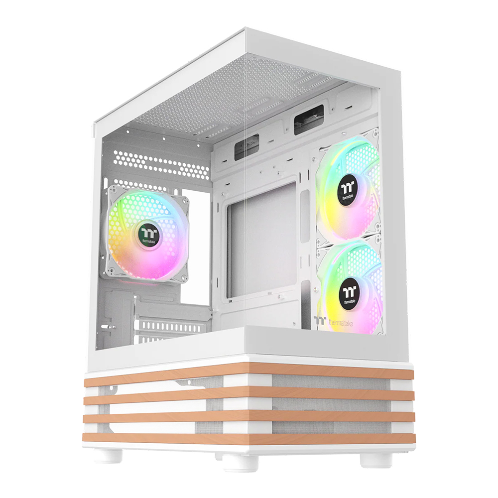 CASE (เคส) THERMALTAKE VIEW 170 WS ARGB - MICRO-ATX SNOW