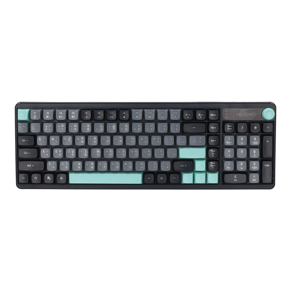 KEYBOARD (คีย์บอร์ด) NUBWO NK56 - RUBBER DOME RAINBOW LED EN/TH BLACK