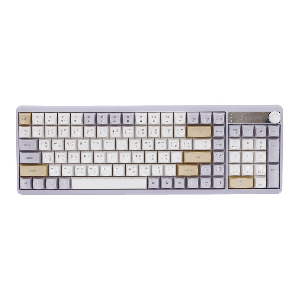 KEYBOARD (คีย์บอร์ด) NUBWO NK56 - RUBBER DOME RAINBOW LED EN/TH PURPLE