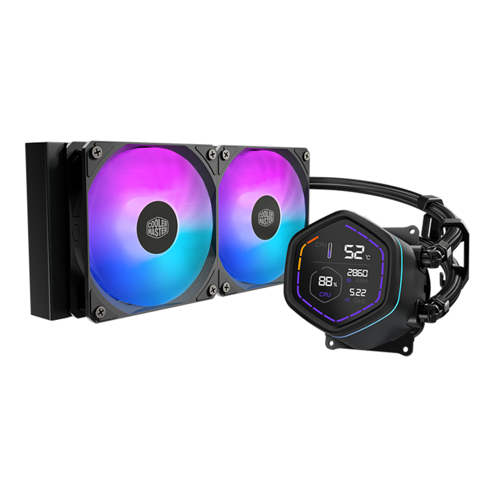 CPU LIQUID COOLER (ระบบระบายความร้อนด้วยน้ำ) COOLER MASTER MASTERLIQUID CORE NEX DIGITAL 240 ARGB - BLACK