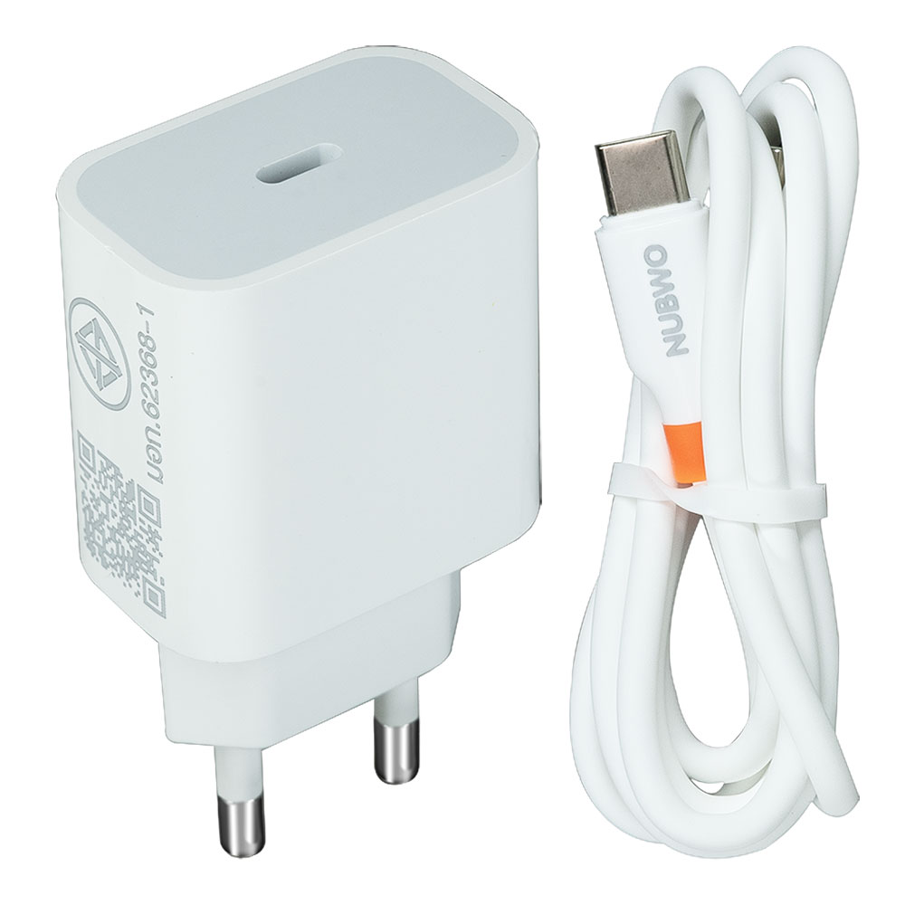CHARGER (ที่ชาร์จ) NUBWO NA05C - 25W TYPE C WITH CABLE 100cm