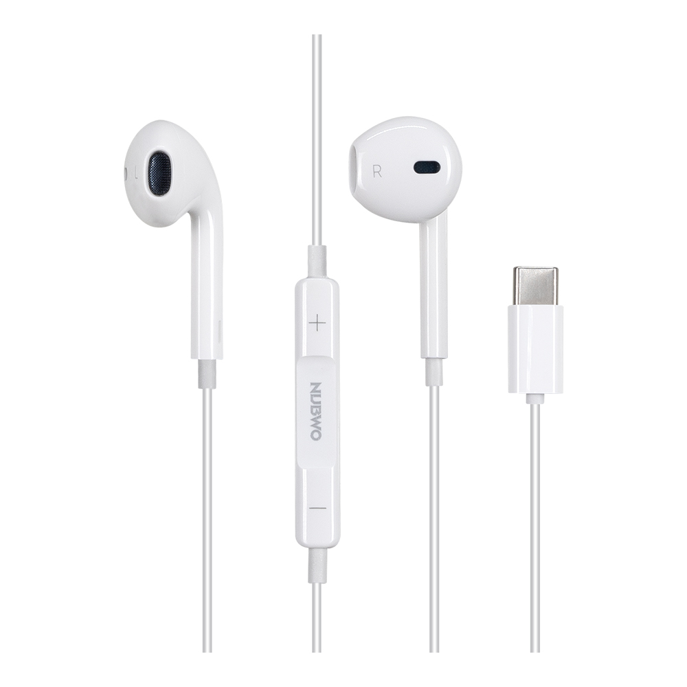 IN EAR HEADPHONE (หูฟังอินเอียร์) NUBWO NE01C - WHITE