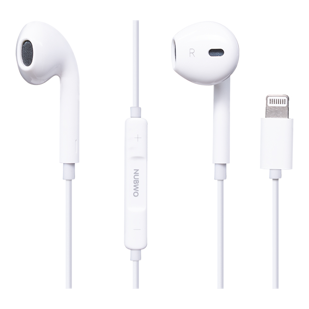 IN EAR HEADPHONE (หูฟังอินเอียร์) NUBWO NE01L - WHITE