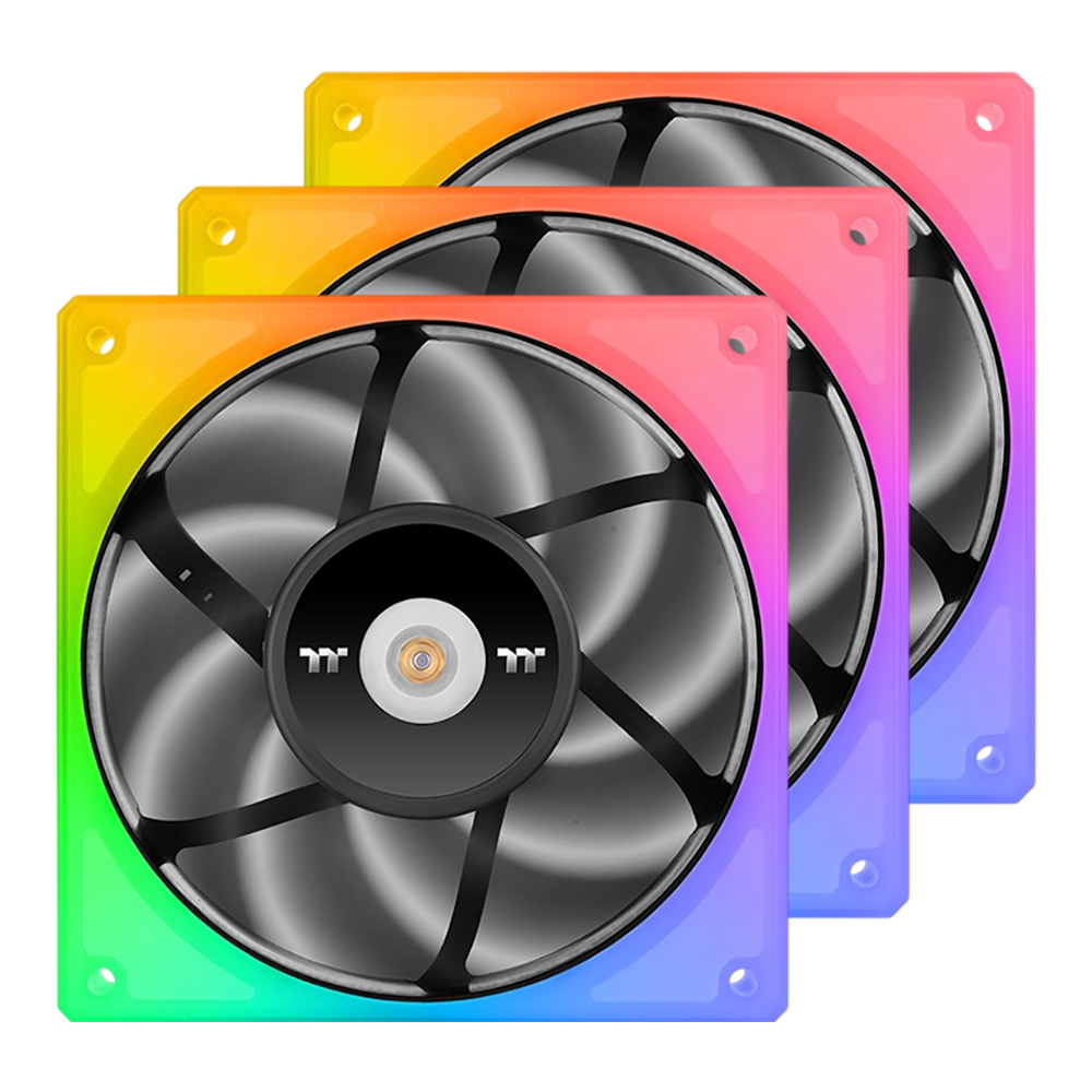 CASE FAN (พัดลมเคส) THERMALTAKE TOUGHFAN 12 RGB - 120MM RGB BLACK CL-F135-PL12SW-A 3-PACK