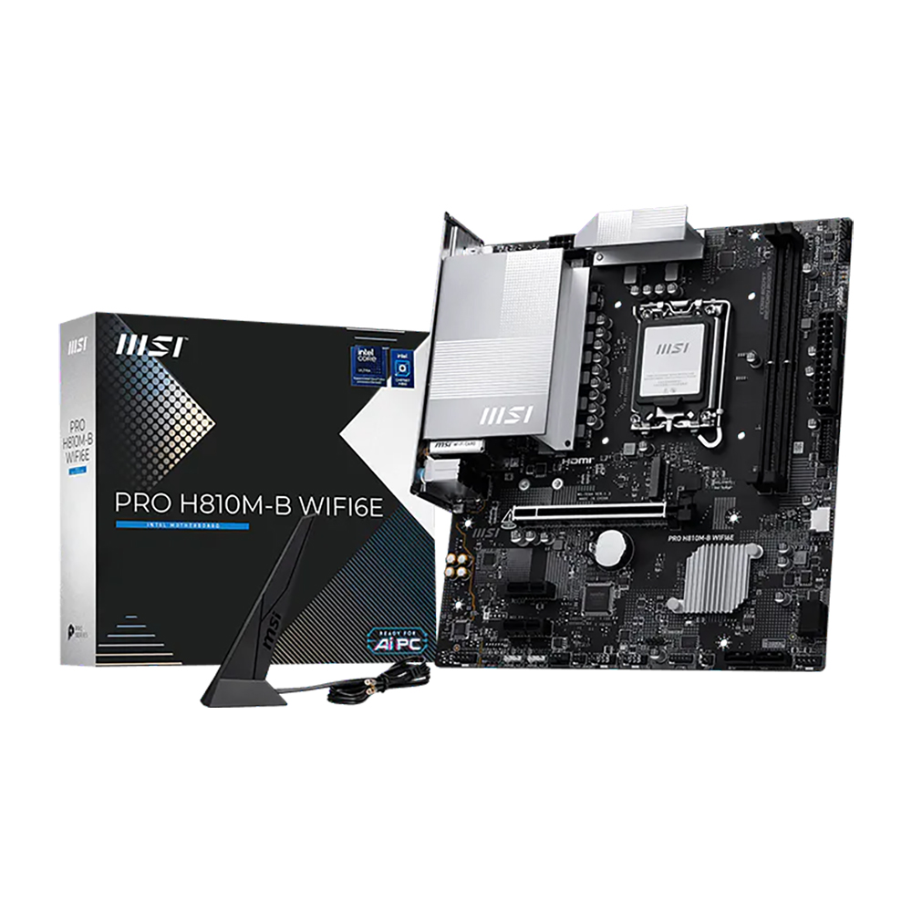 MAINBOARD (เมนบอร์ด) MSI PRO H810M-B WIFI6E - INTEL SOCKET 1851 DDR5 MICRO-ATX
