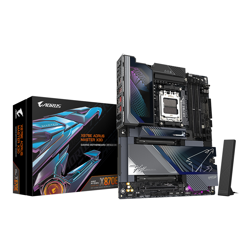 MAINBOARD (เมนบอร์ด) GIGABYTE X870E AORUS MASTER X3D - AMD SOCKET AM5 DDR5 ATX