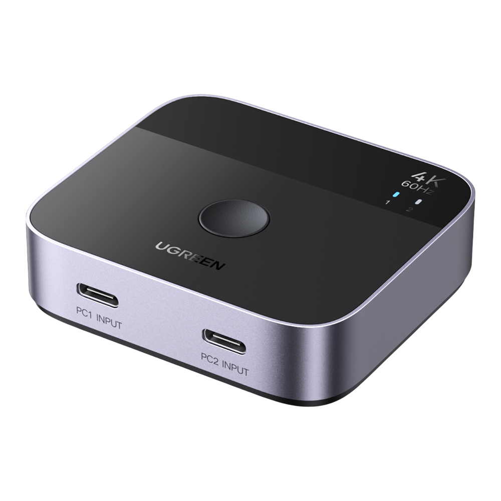 USB-C SWITCH (สวิตช์ยูเอสบีซี) UGREEN USB-C SWITCH 2 IN 1 OUT AW502 - 2 x USB-C IN TO 1 x HDMI OUT 4K 60Hz 55451