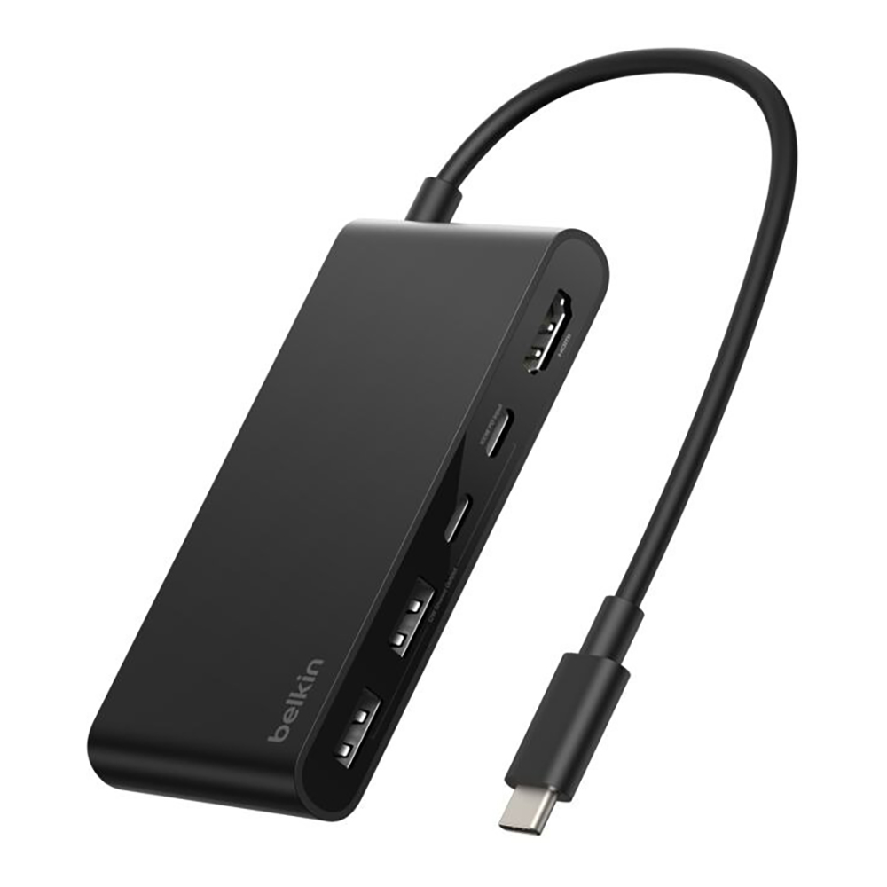 USB DOCK (ยูเอสบีด็อก) BELKIN CONNECT 5-PORT USB-C HUB WITH DUAL USB-C PORTS - AVC022FQBK