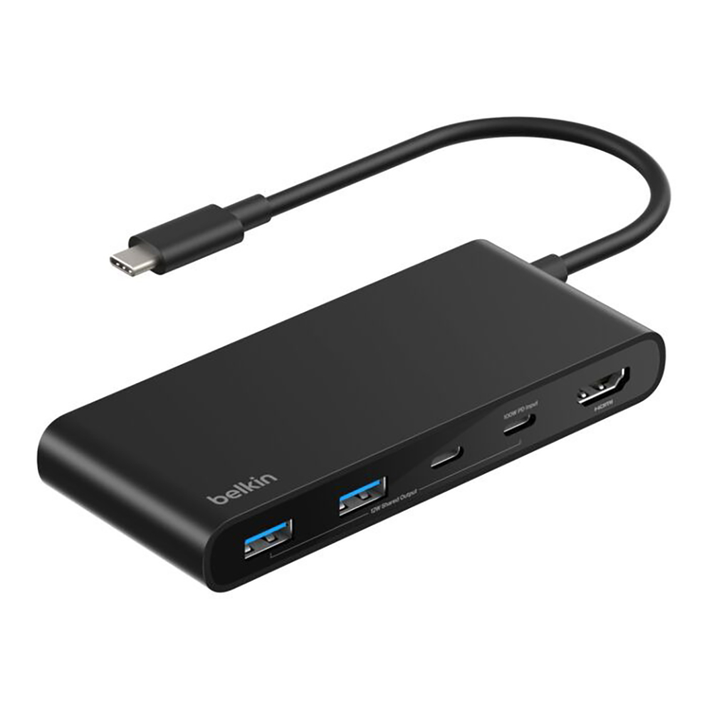 USB DOCK (ยูเอสบีด็อก) BELKIN CONNECT 7-PORT USB-C HUB WITH DUAL USB-C PORTS - AVC023FQBK