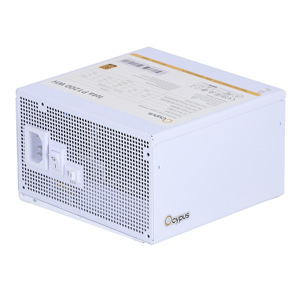 POWER SUPPLY (อุปกรณ์จ่ายไฟ) OCYPUS IOTA P1200 WH - 1200W 80 PLUS GOLD ATX WHITE