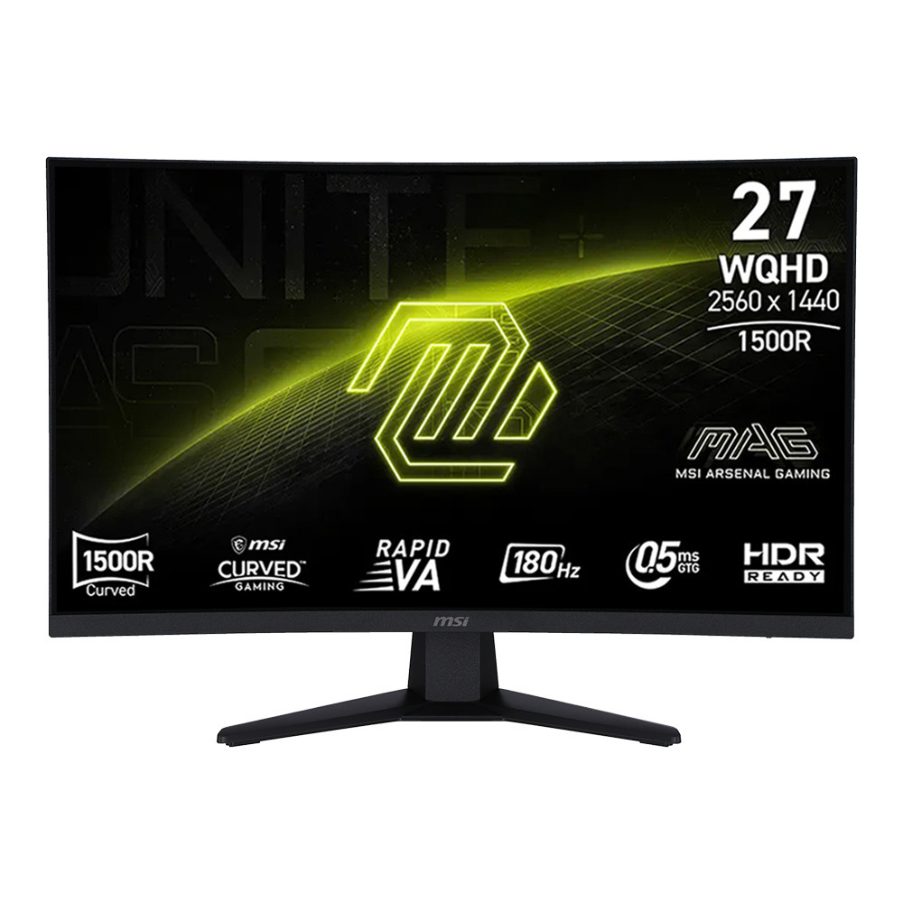 Monitor (จอมอนิเตอร์) MSI MAG 275CQF E18 - 27 Inch Rapid VA 2K 180Hz AMD FreeSync Curved