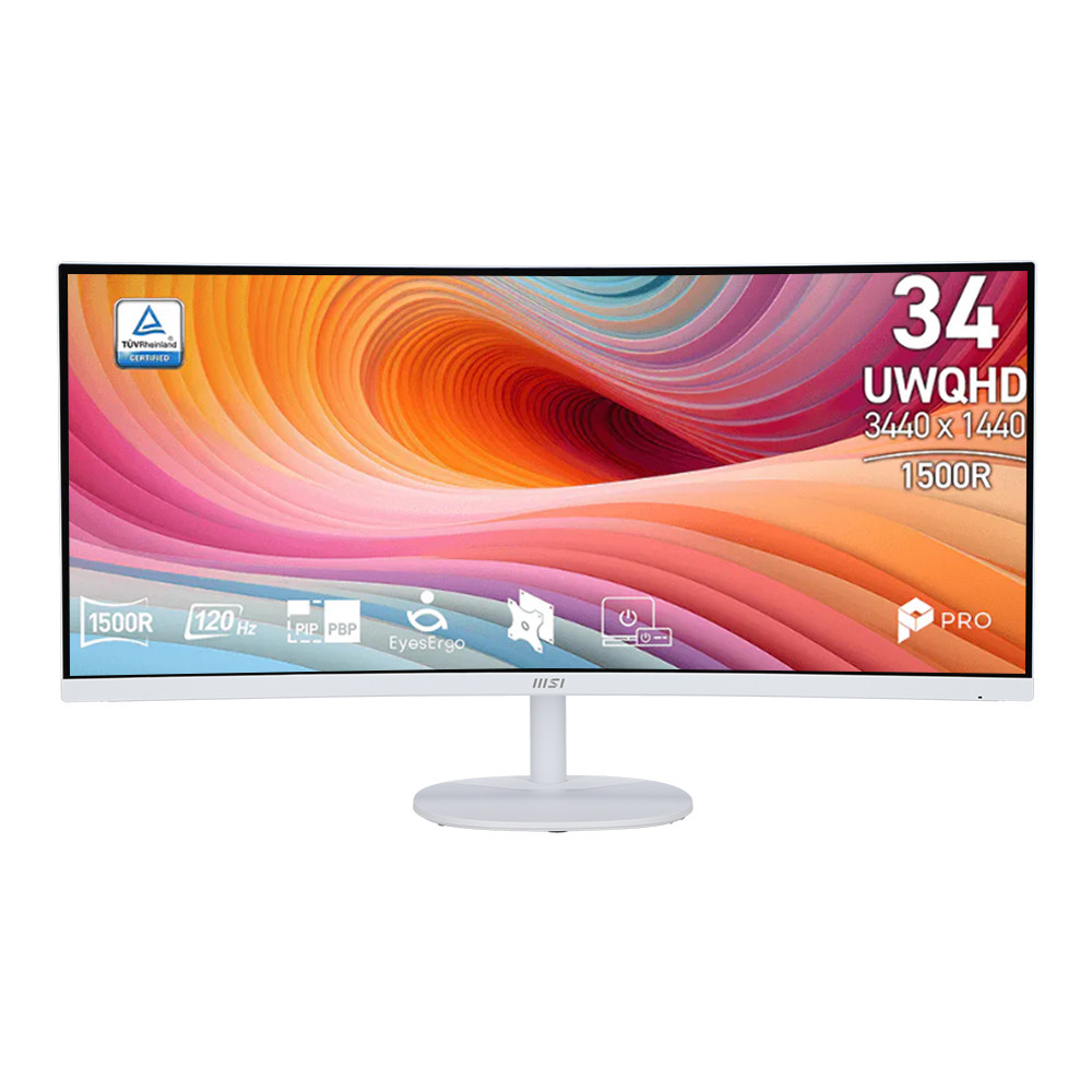 Monitor (จอมอนิเตอร์) MSI Pro MP341CQW E12 - 34 Inch VA UWQHD 120Hz Adaptive Sync Curved