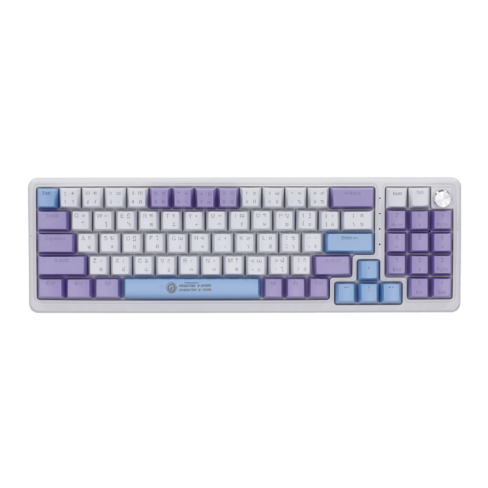 KEYBOARD (คีย์บอร์ด) NEOLUTION E-SPORT NEXUS - RED SWITCH RAINBOW BACKLIT EN/TH BLUE
