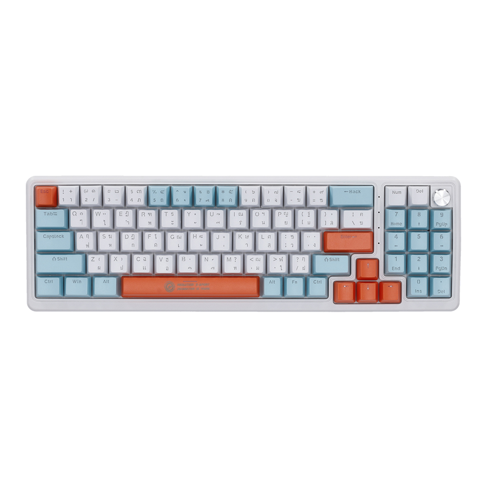 KEYBOARD (คีย์บอร์ด) NEOLUTION E-SPORT NEXUS - RED SWITCH RAINBOW BACKLIT EN/TH ORANGE