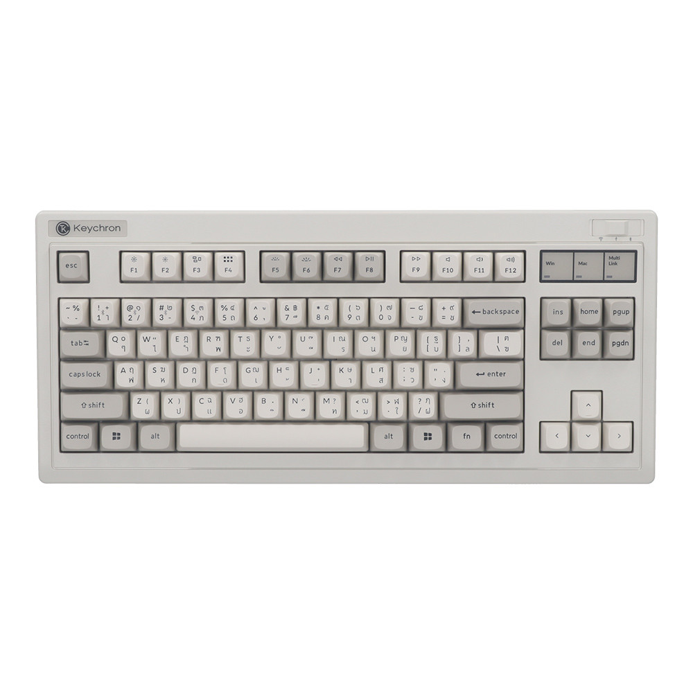 WIRELESS KEYBOARD (คีย์บอร์ดไร้สาย) KEYCHRON R3 - KEYCHRON SILENT BANANA SWITCH RGB EN/TH RETRO R3-M9-TH