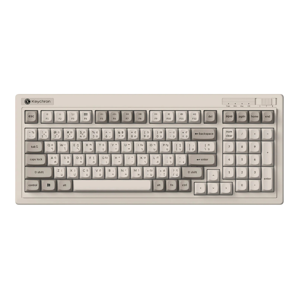 WIRELESS KEYBOARD (คีย์บอร์ดไร้สาย) KEYCHRON R5 - KEYCHRON SILENT RED SWITCH RGB EN/TH RETRO R5-M6-TH