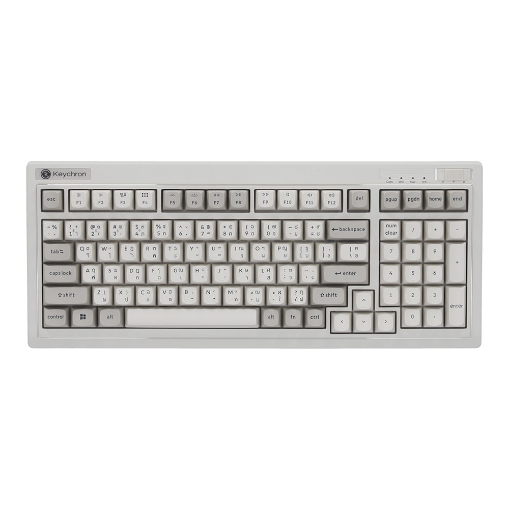 WIRELESS KEYBOARD (คีย์บอร์ดไร้สาย) KEYCHRON R5 - KEYCHRON SILENT BANANA SWITCH RGB EN/TH RETRO R5-M9-TH