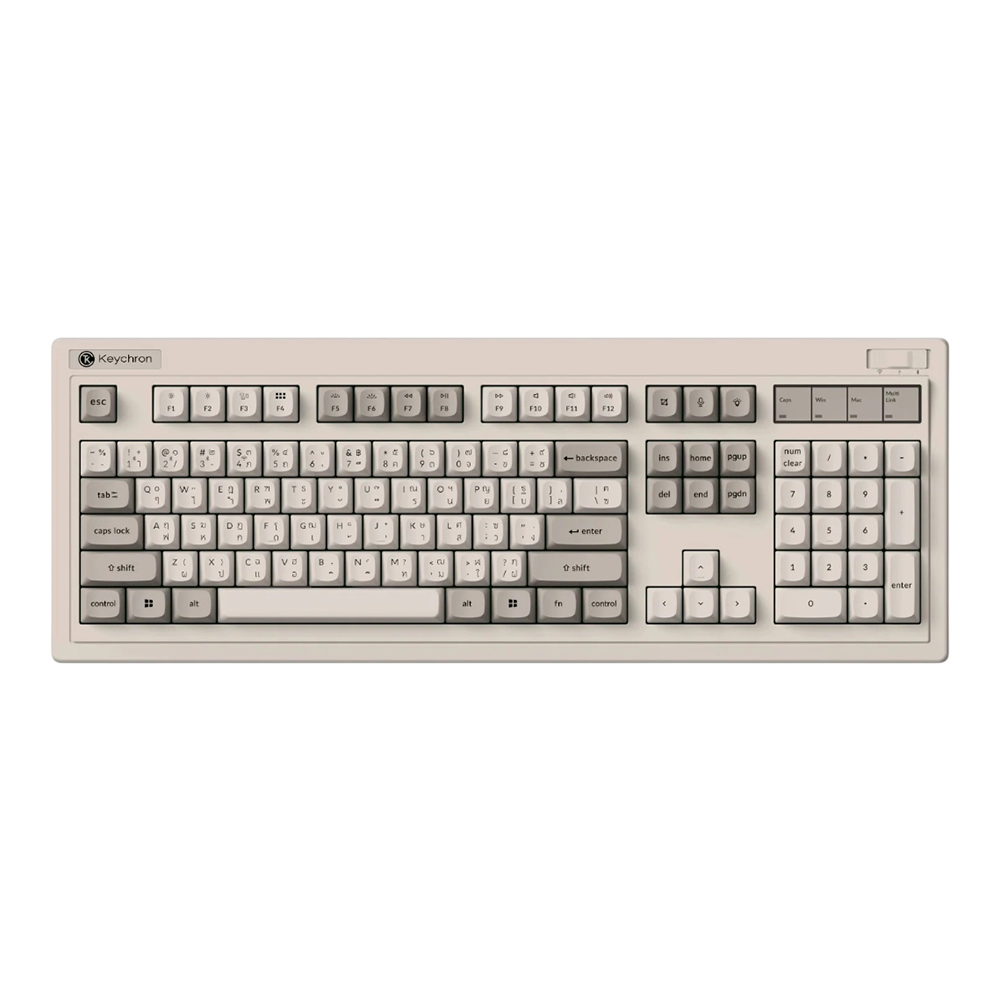 WIRELESS KEYBOARD (คีย์บอร์ดไร้สาย) KEYCHRON R6 - KEYCHRON SUPER BANANA SWITCH RGB EN/TH RETRO R6-M4-TH