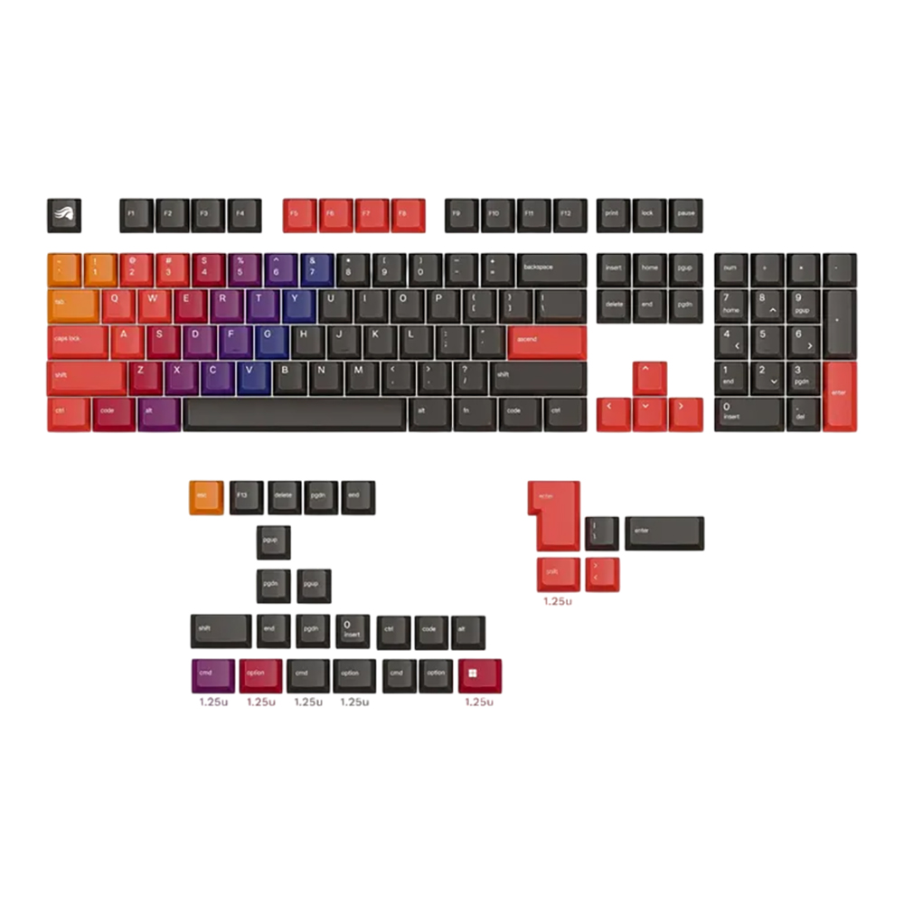 KEYCAP (คีย์แคป) GLORIOUS CELESTIAL FIRE - 131 KEYS PBT EN