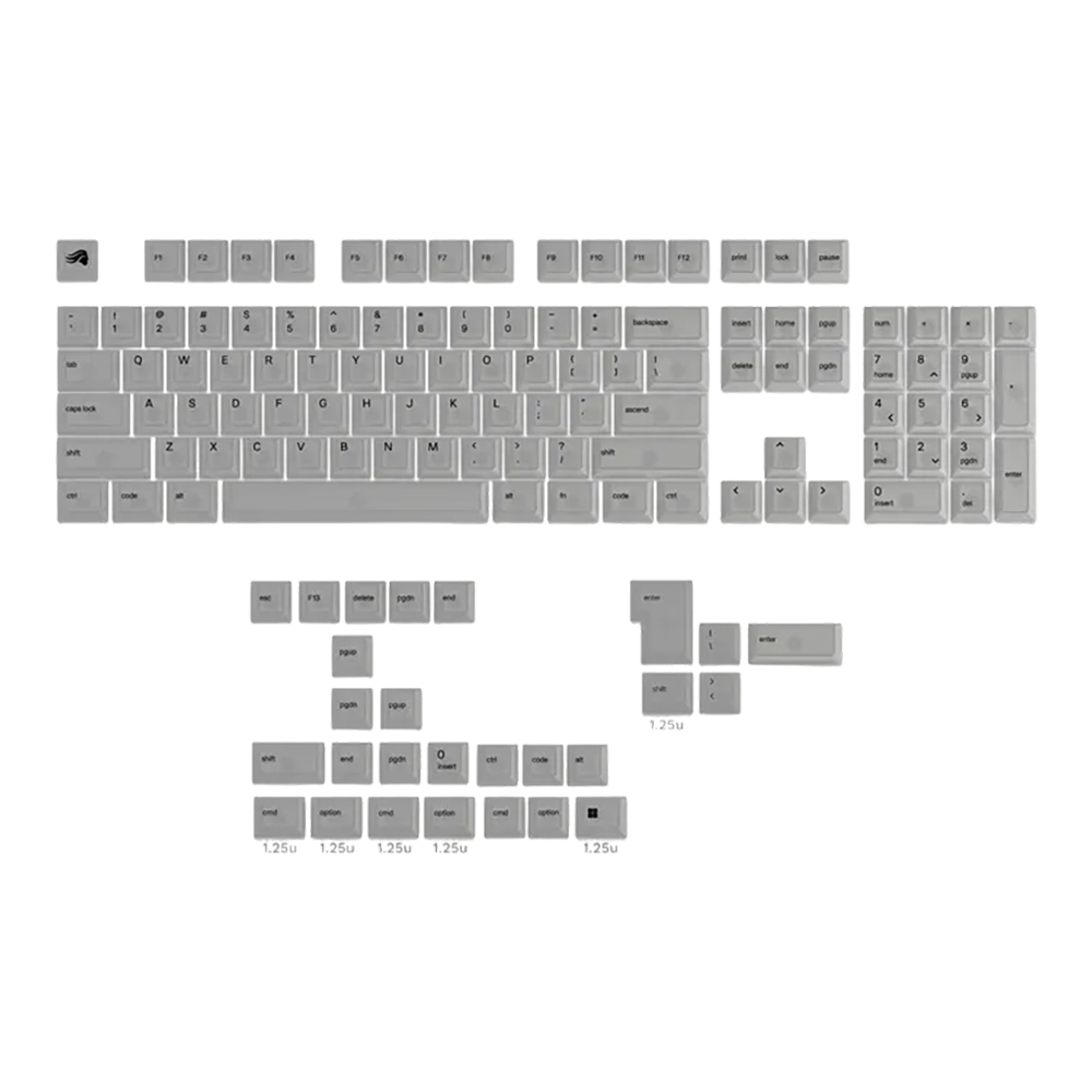 KEYCAP (คีย์แคป) GLORIOUS POLYCHROMA V2 - 131 KEYS TRANSLUCENT POLYCARBONATE CHERRY PROFILE EN