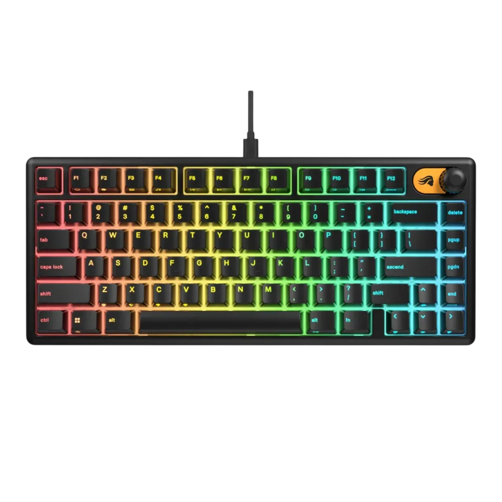 KEYBOARD (คีย์บอร์ด) GLORIOUS GMBK 75% - MEMBRANE SWITCH RGB EN BLACK