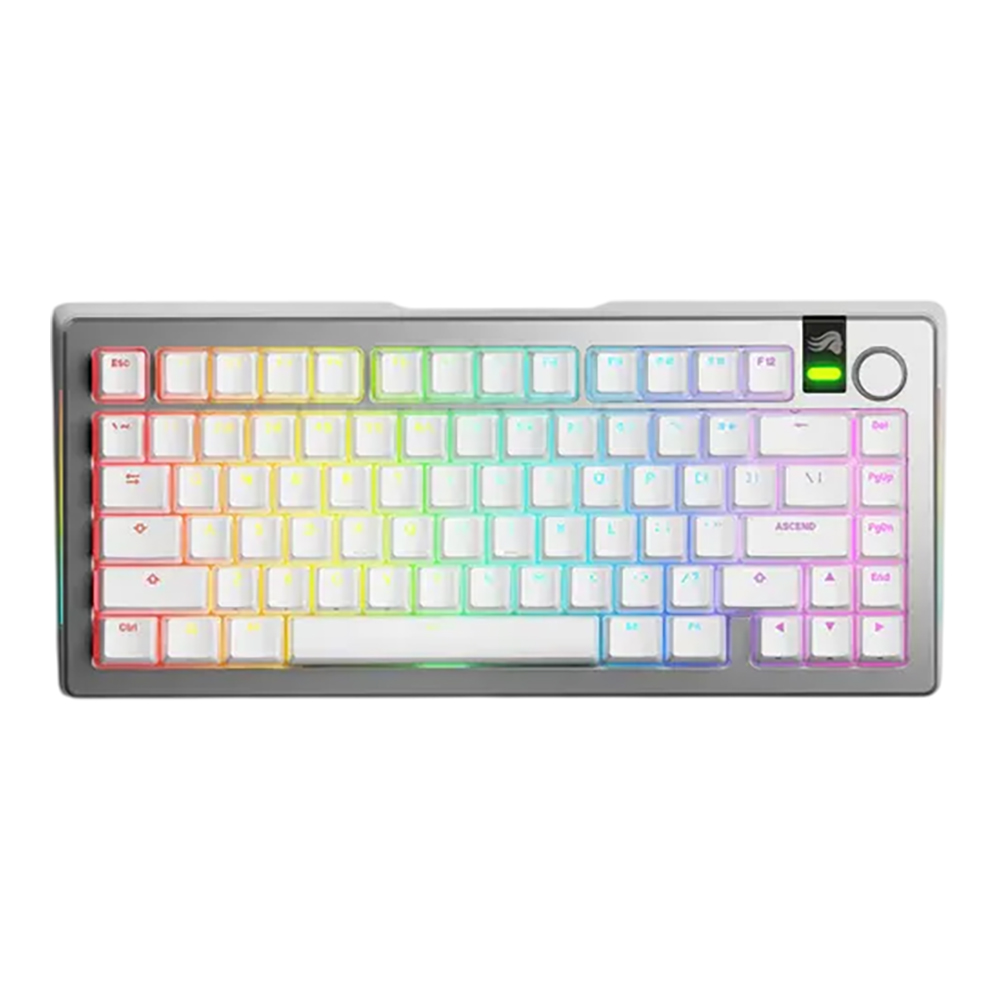 WIRELESS KEYBOARD (คีย์บอร์ดไร้สาย) GLORIOUS GMMK 3 PRO PREBUILT WIRELESS 75% - GLORIOUS FOX SWITCH RGB EN SILVER