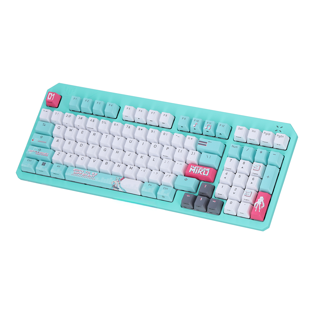 KEYBOARD (คีย์บอร์ด) ASUS TUF GAMING K3 GEN II HATSUNE MIKU EDITION - OPTICAL RED SWITCH AURA SYNC RGB EN GREEN RA09
