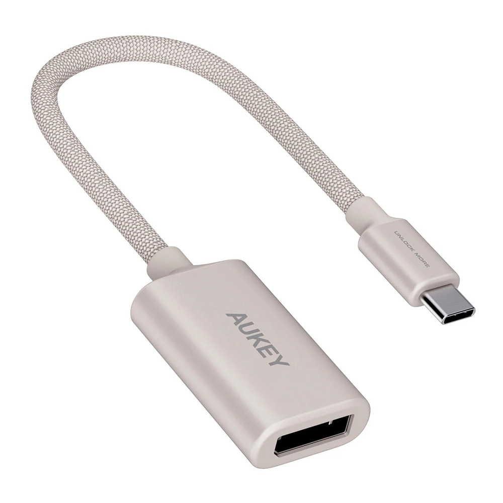 VIDEO ADAPTER (ตัวแปลงสัญญาณภาพ) AUKEY UH-D01 - TRAVELDOK 8K DP USB-C TO DISPLAYPORT