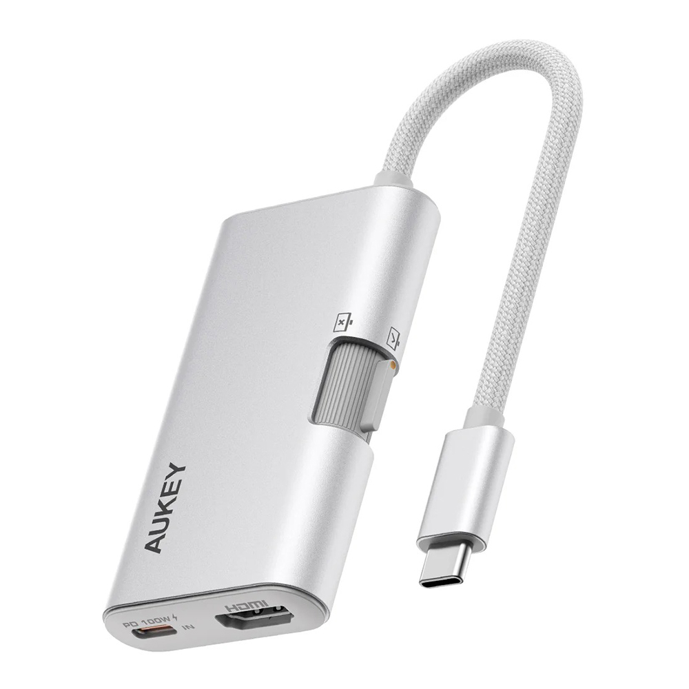 USB DOCK (ยูเอสบีด็อก) AUKEY UH-CUH01 - TRAVELDOK 3-IN-1
