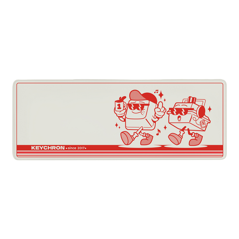 MOUSE PAD (เมาส์แพด) KEYCHRON DESK MAT RETRO 80S EDITION - 800 x 300 x 4 MM KEYKRUB & SWITCHY DM-8