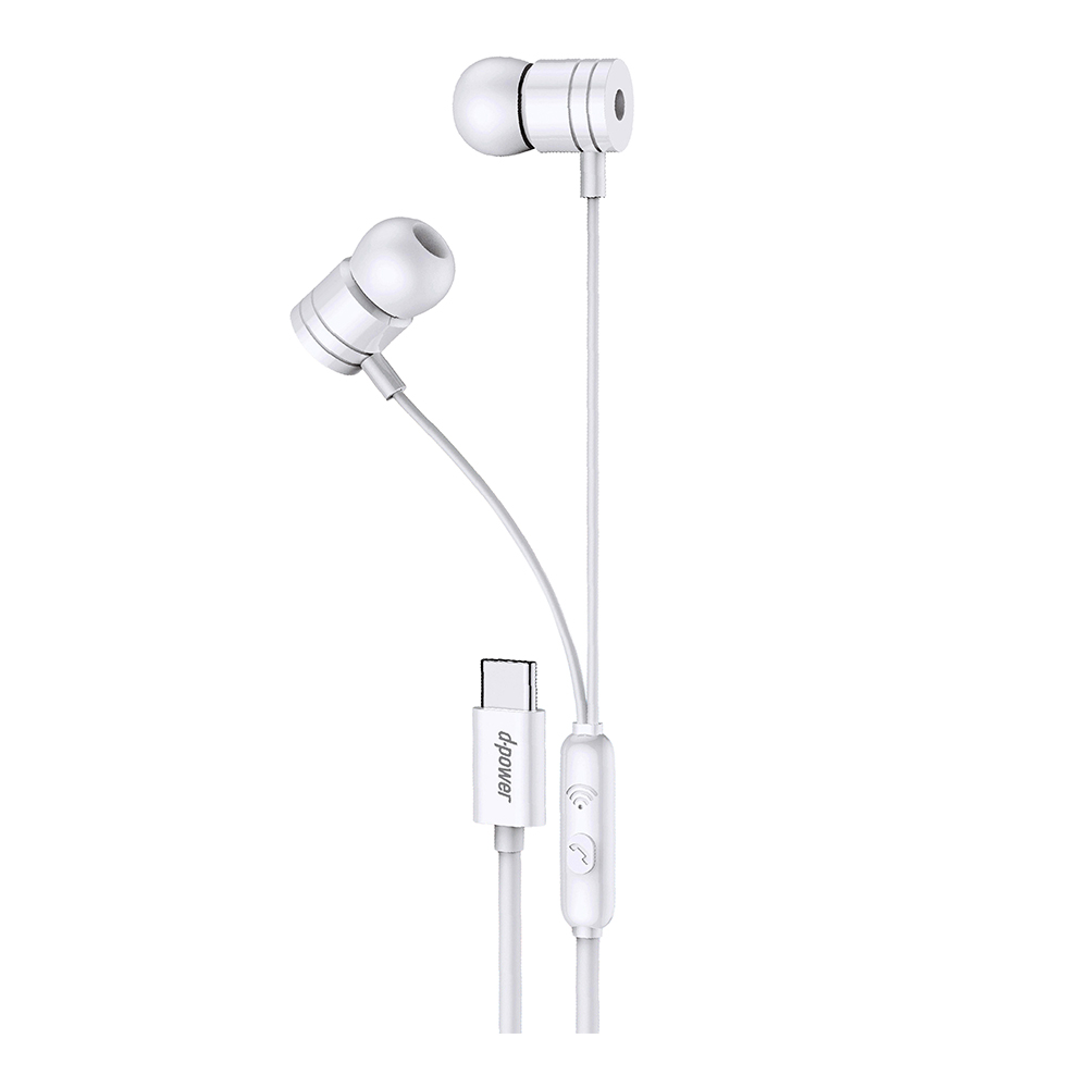 IN EAR HEADPHONE (หูฟังอินเอียร์) D-POWER TC-06 - WHITE