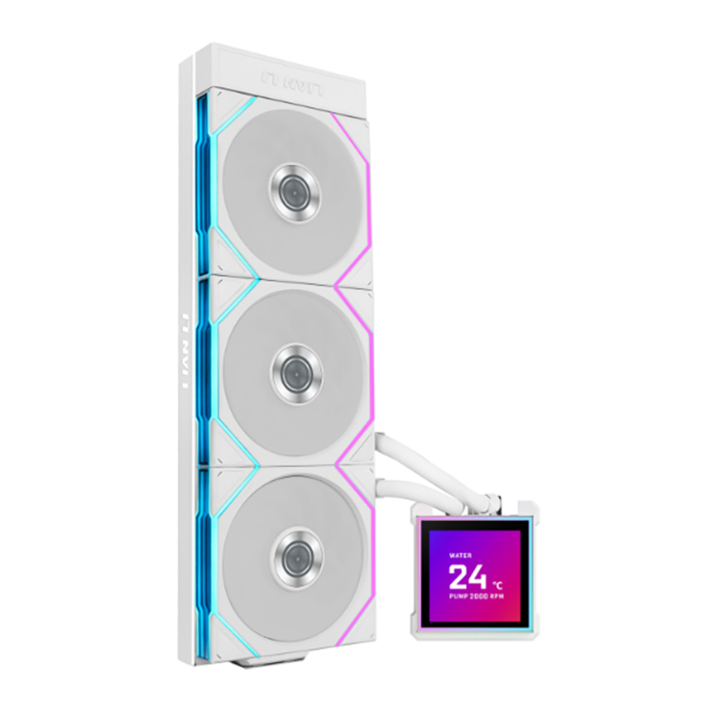 CPU LIQUID COOLER (ระบบระบายความร้อนด้วยน้ำ) LIAN LI HYDROSHIFT II LCD-S 360TL - WHITE