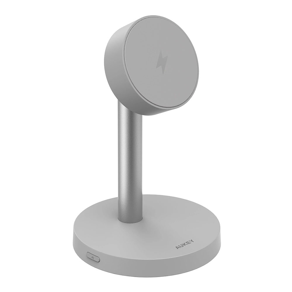WIRELESS CHARGER (ที่ชาร์จไร้สาย) AUKEY Qi2.2 MAGFUSION 1X MAGNETIC WIRELESS CHARGER LC-MC111 - FROST WHITE