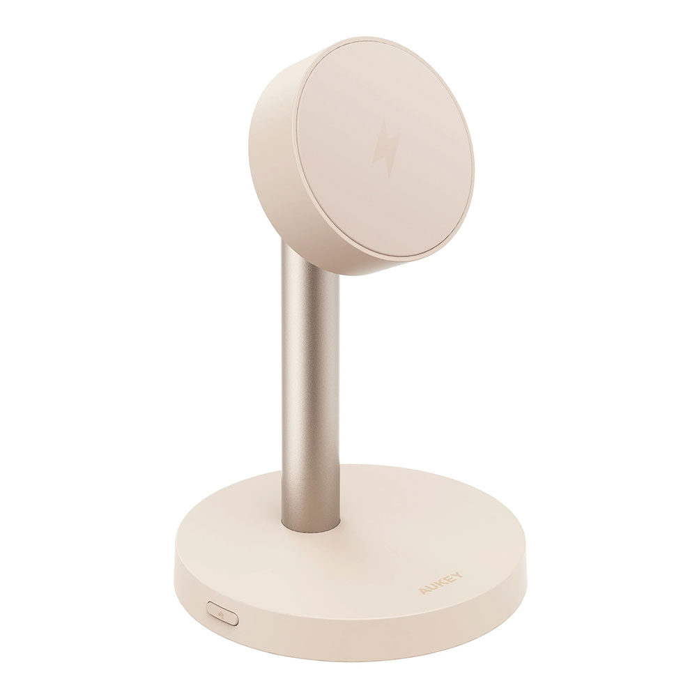 WIRELESS CHARGER (ที่ชาร์จไร้สาย) AUKEY Qi2.2 MAGFUSION 1X MAGNETIC WIRELESS CHARGER LC-MC111 - DESERT GOLD
